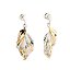 Pendientes de plata bicolor Hoja